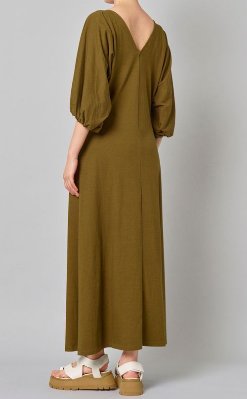 コットンボリュームスリーブワンピース