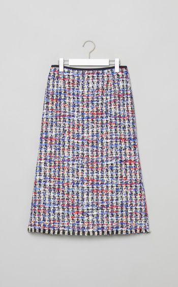 トリコロールツイードマーメイドスカート