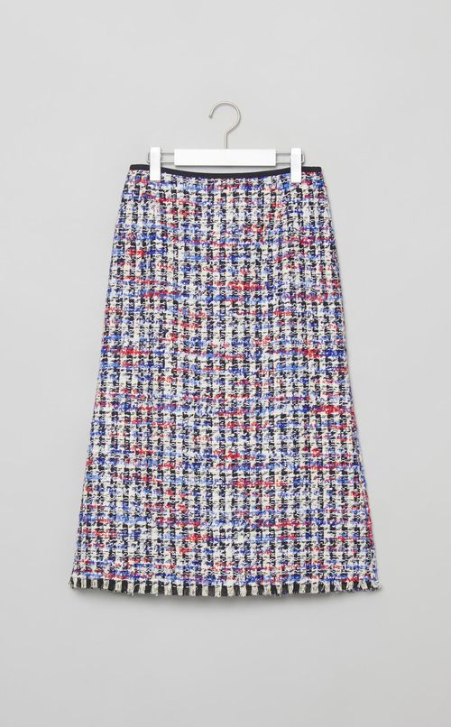 トリコロールツイードマーメイドスカート