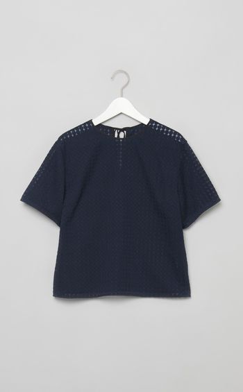 ドットハーフスリーブプルオーバー