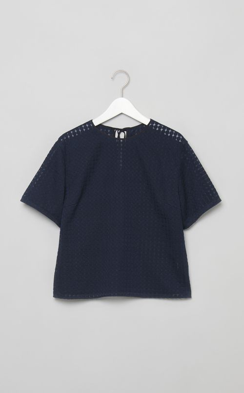 ドットハーフスリーブプルオーバー