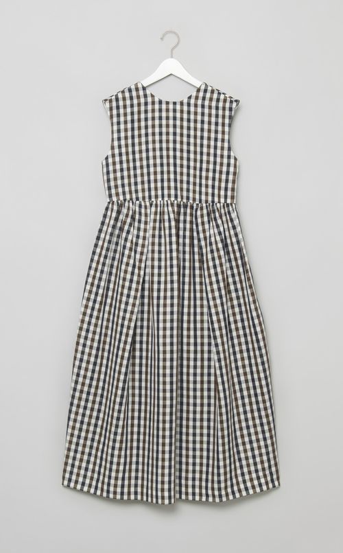 ギンガムチェックタックワンピース