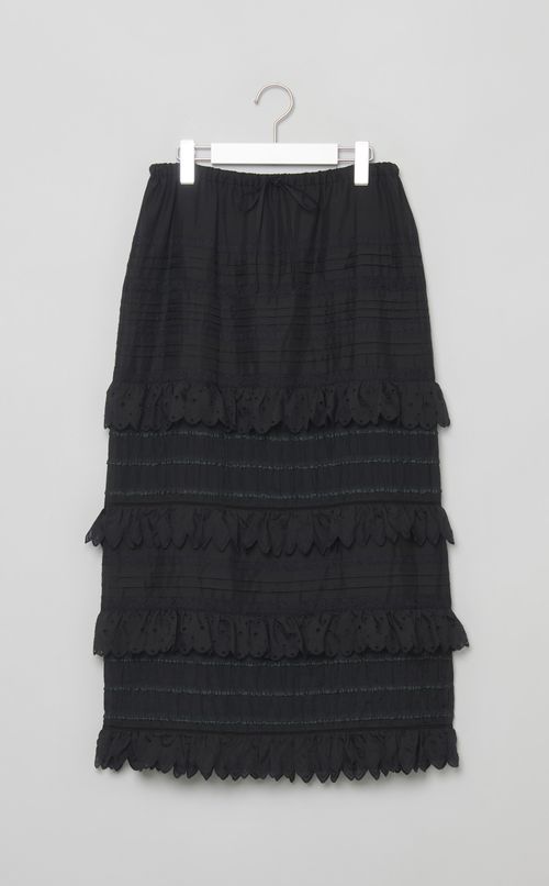 レースレイヤードスカート