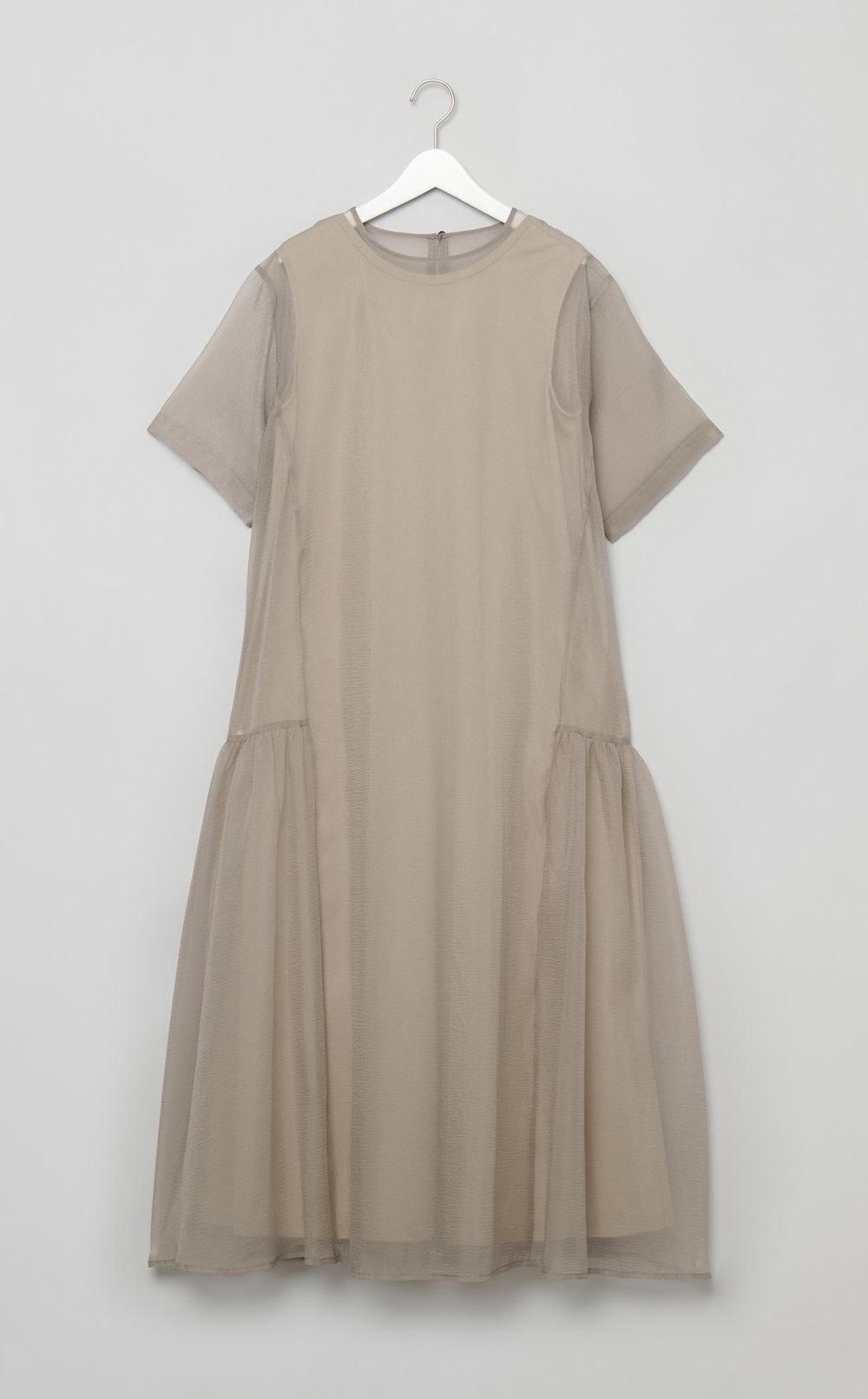 シアーレイヤードフレアワンピース