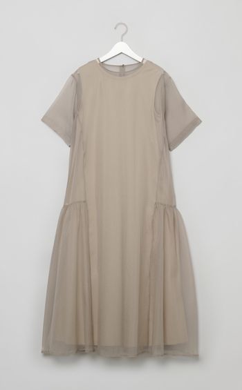 シアーレイヤードフレアワンピース