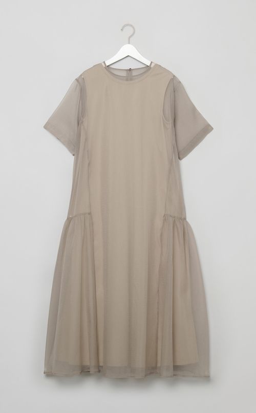 シアーレイヤードフレアワンピース