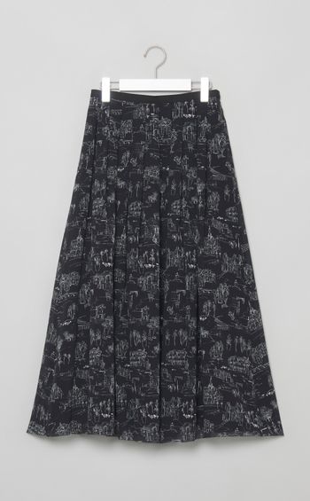 ランドスケーププリントスカート