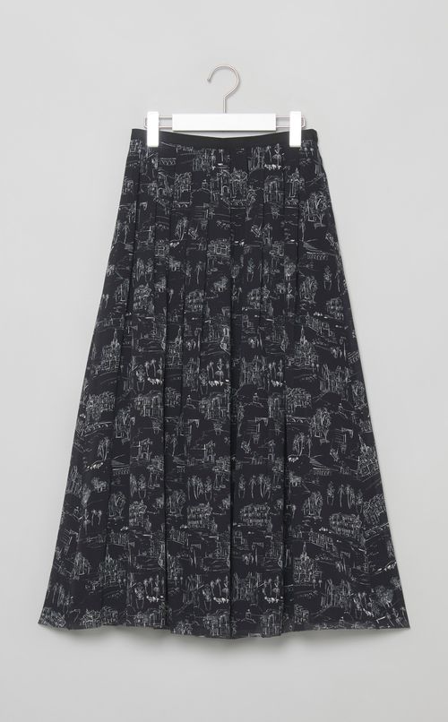 ランドスケーププリントスカート