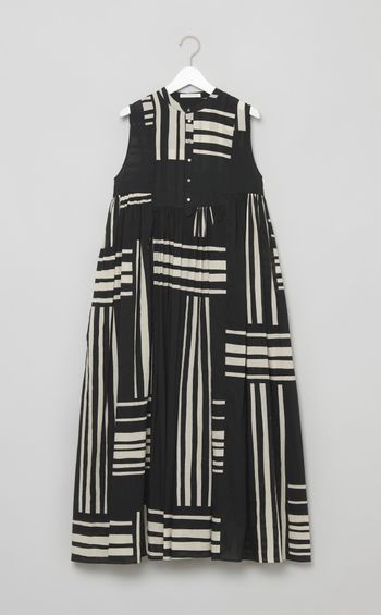 プリントギャザーワンピース