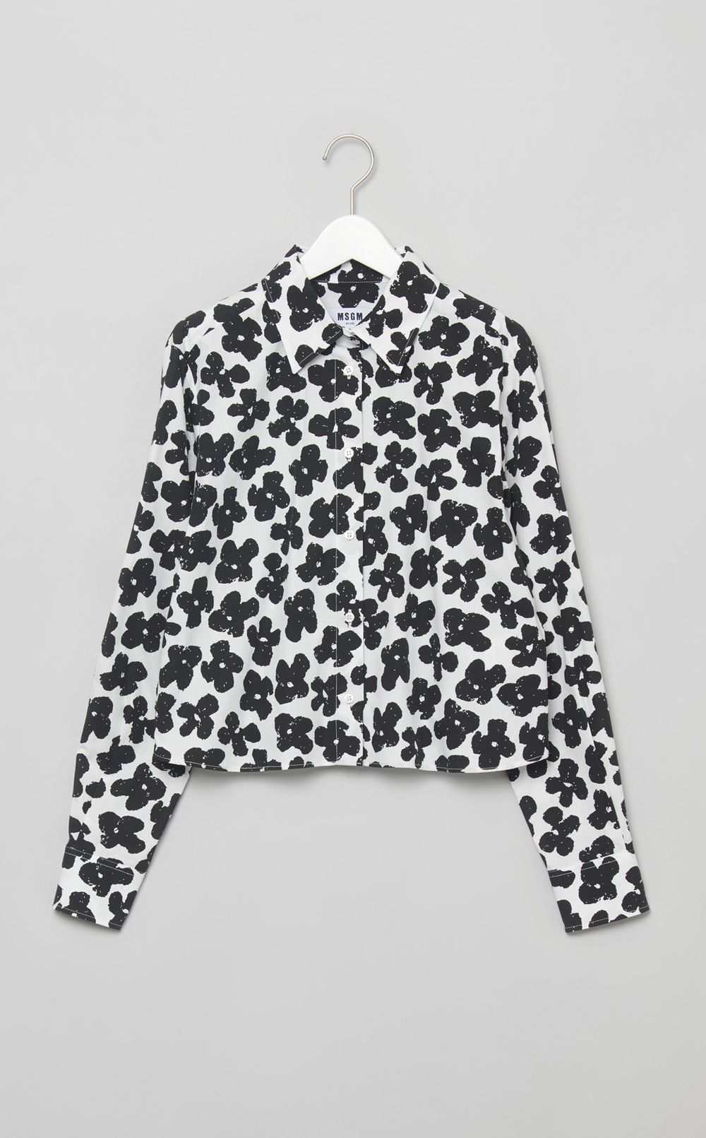 フラワープリントポプリンシャツ