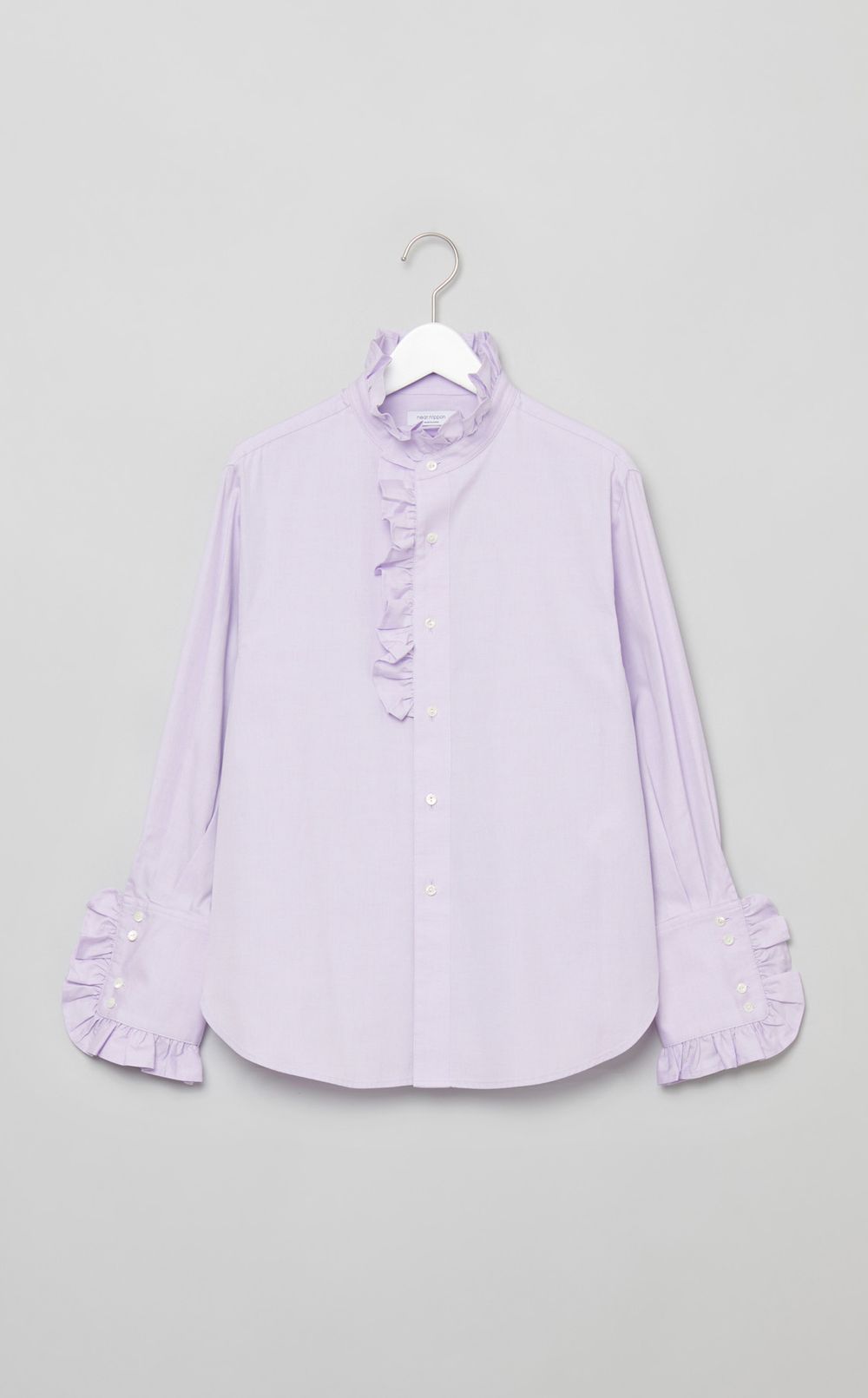 コットンブロードフリルシャツ