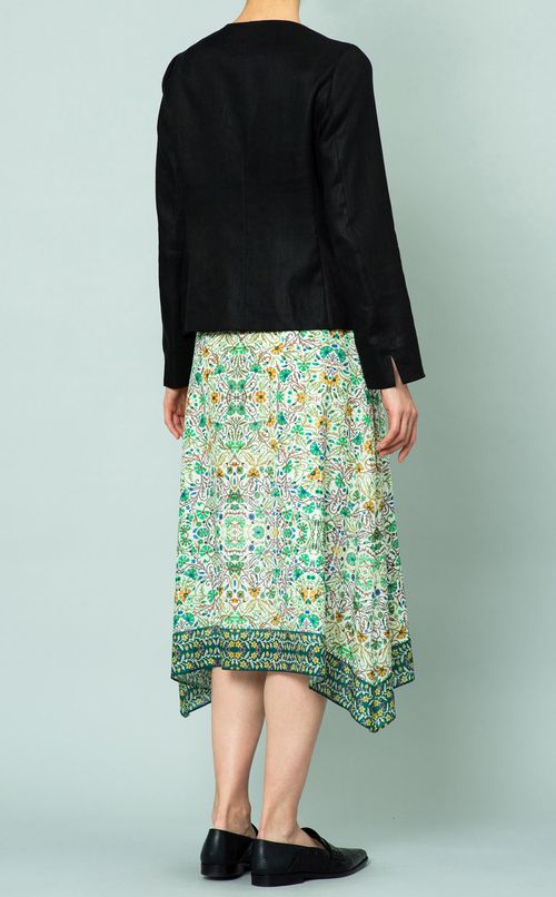 リネンノーカラージャケット