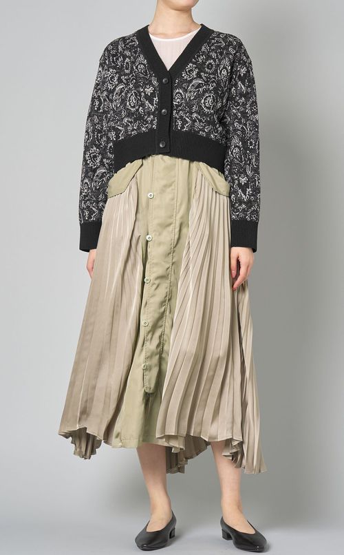 異素材コンビN3Bワンピース