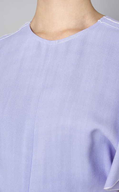 ギャザーウエストミディワンピース