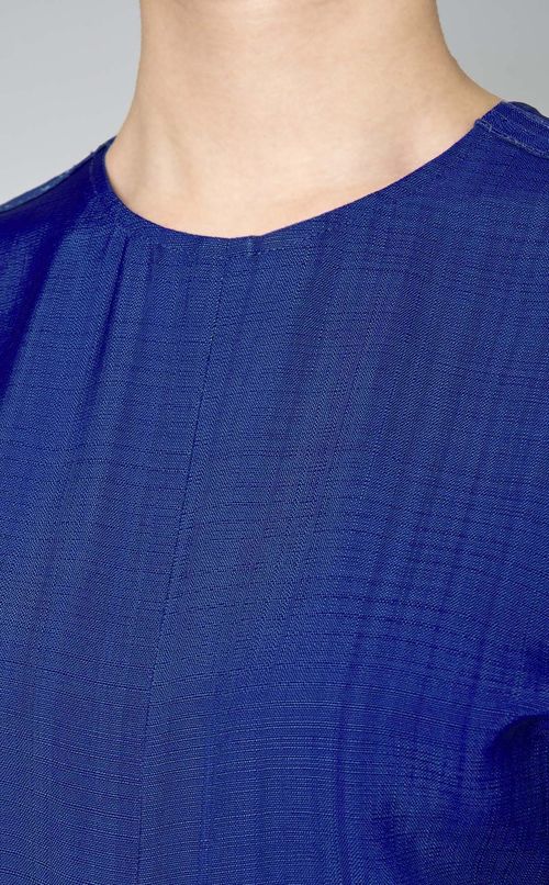 ギャザーウェストミディワンピース