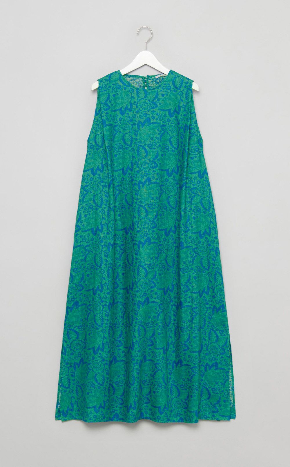 フラワープリントオーバータックドレス