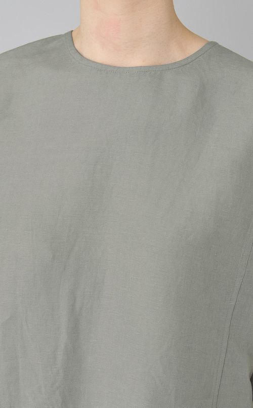 リネンキュプラノースリーブトップス