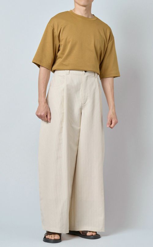 ストライプワイドパンツ