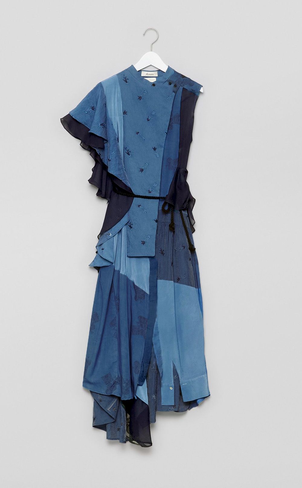 【reADdress】パッチワーク藍染ワンピース