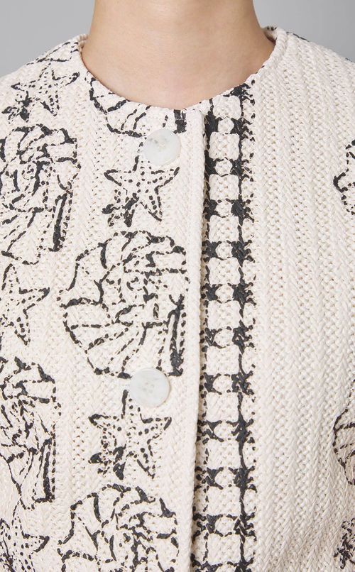 プリントクルーネックフレンチジレ