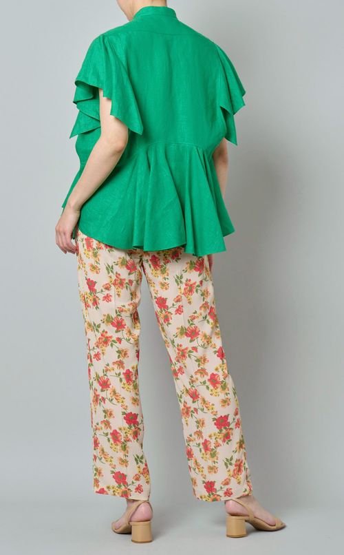 ダブルエンド2wayラッフルブラウス