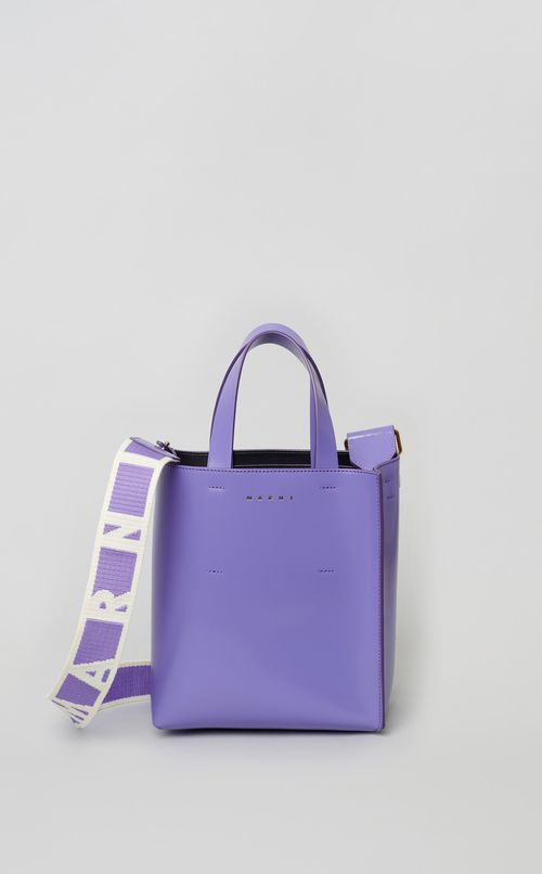 MUSEOロゴストラップレザーミニバッグ