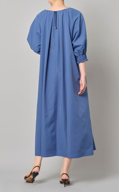 タフタギャザーサックワンピース