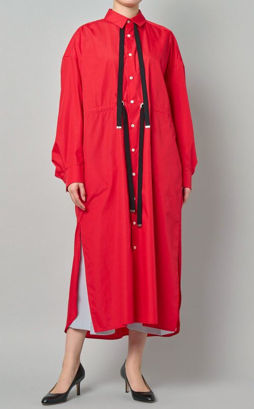 ドローストリングシャツコート