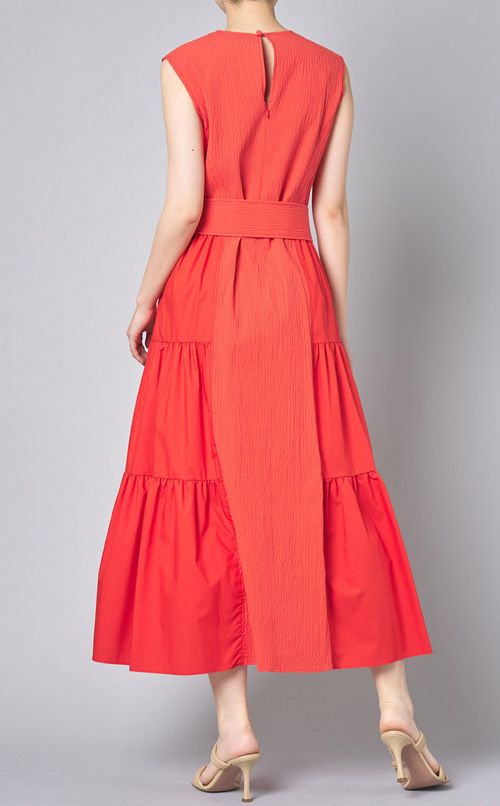 ノースリーブギャザーワンピース