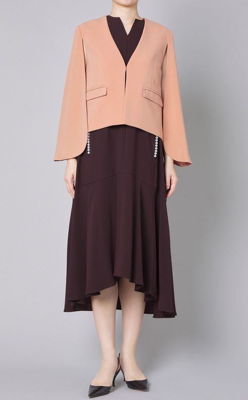 パール付フリルワンピース