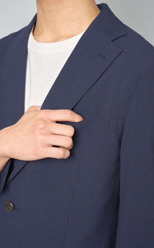 シアーサッカー2Bジャケット