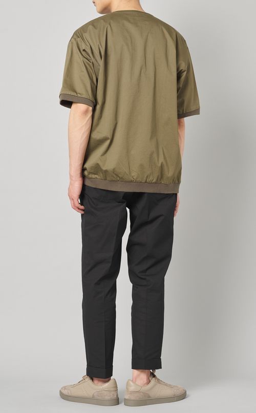 コットンリネンプルオーバーシャツ