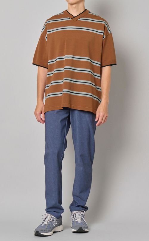 ミックスヤーンボーダーVニット