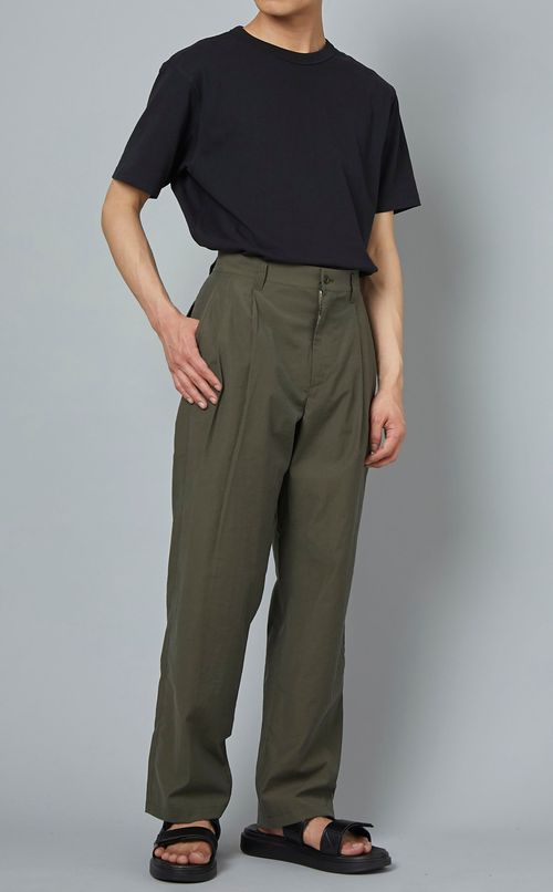 コットンナイロンタックパンツ