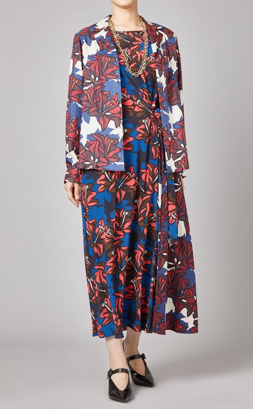 クリアビーズレイヤードネックレス