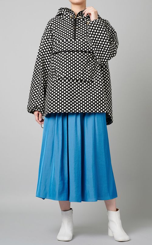 ギャザーデザインフレアワンピース