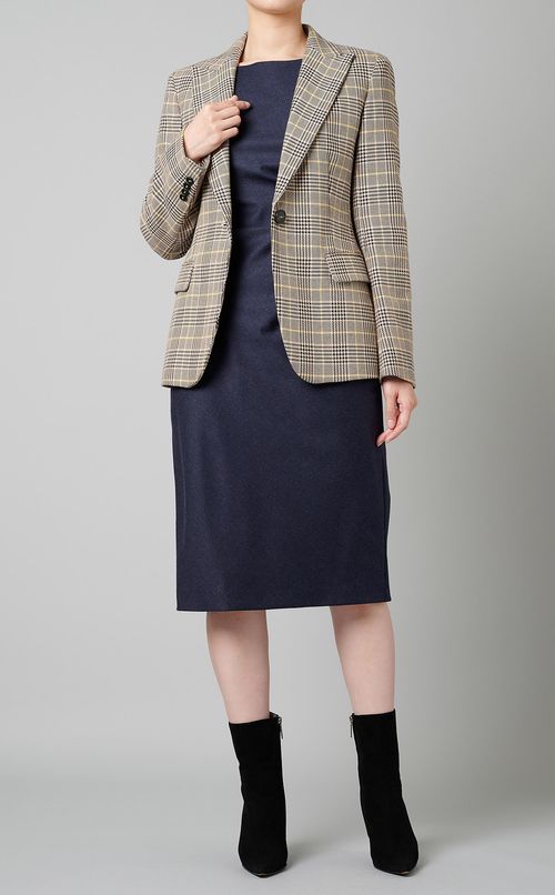 チェック柄テーラードジャケット