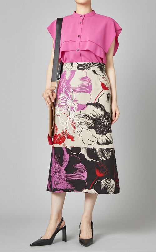 フロントティアードブラウス