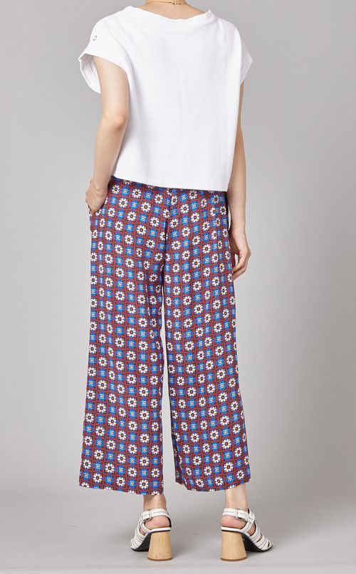 フラワープリントワイドパンツ