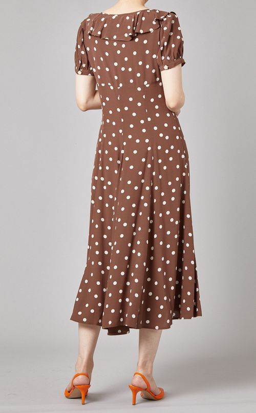 ドットVネックワンピース