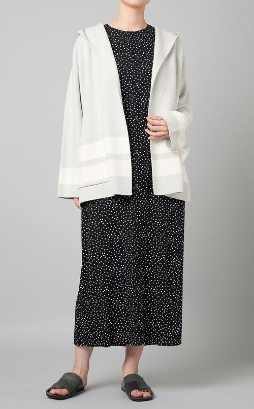 ニットフーディカーディガン