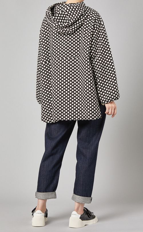 ドットフーテッドプルオーバーコート