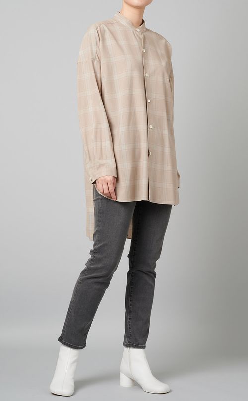 スタンドカラーシャツ