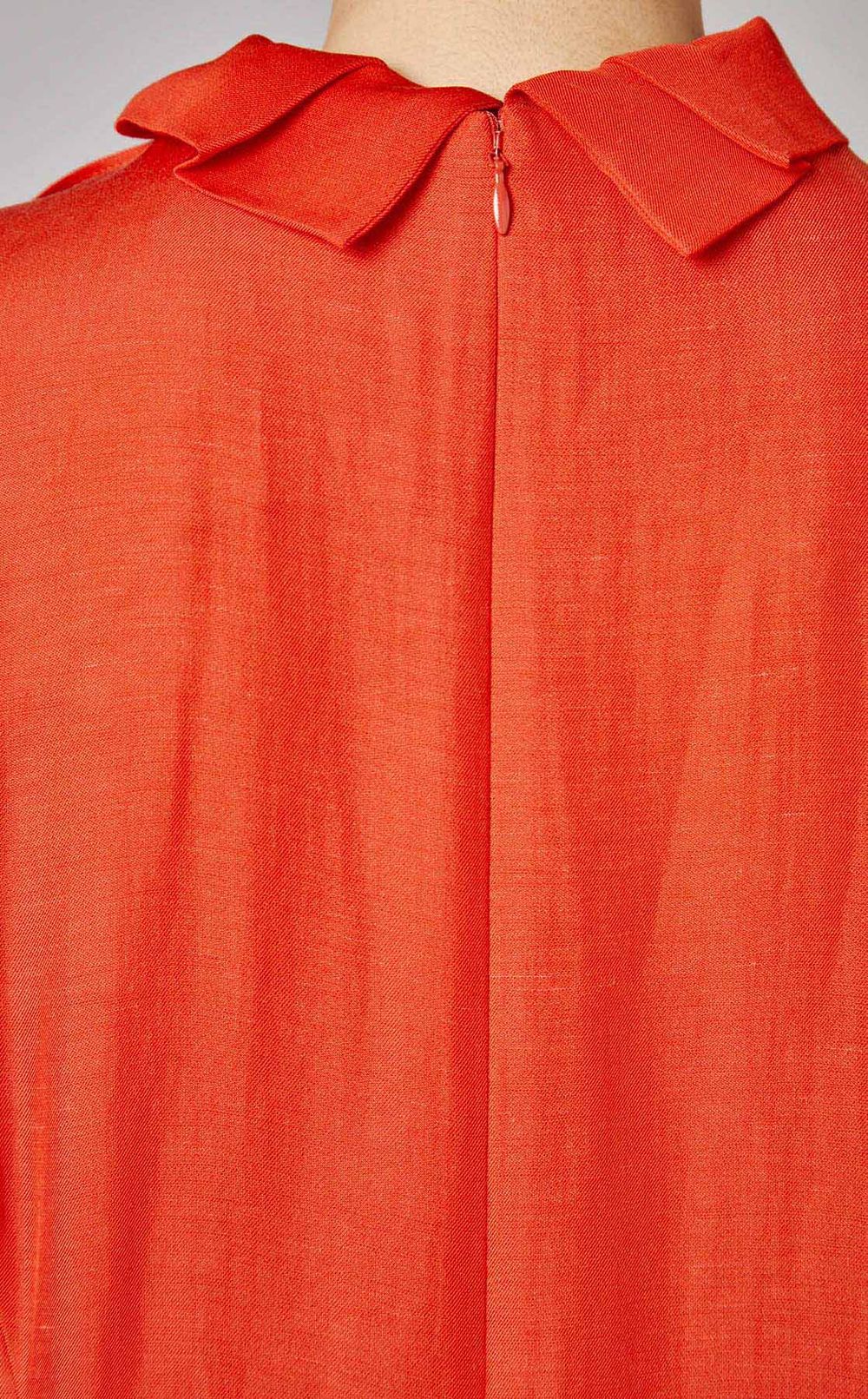 2wayネックリネン混ワンピース