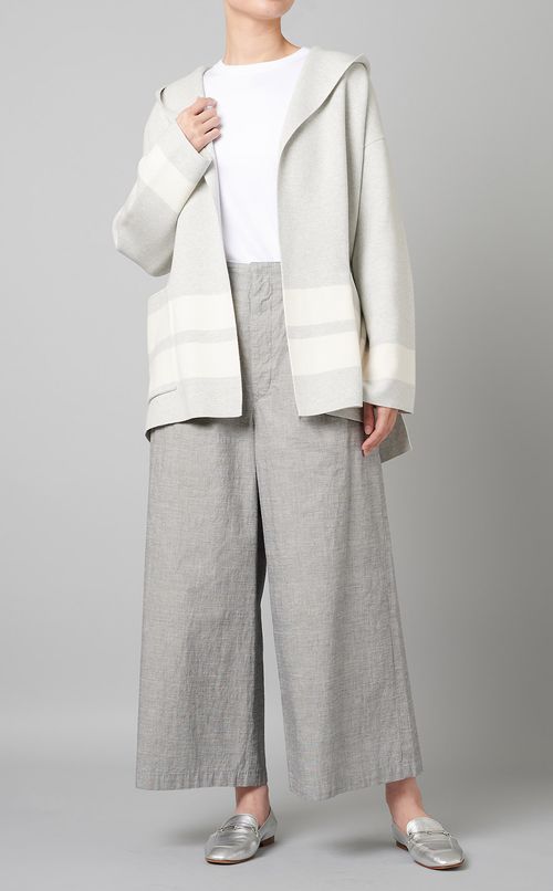 ニットフーディカーディガン