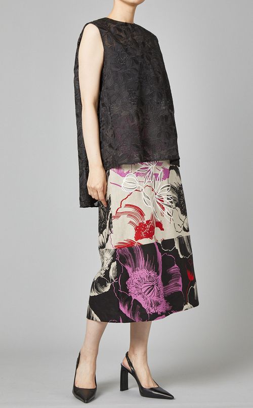 フロッグレースノースリーブブラウス