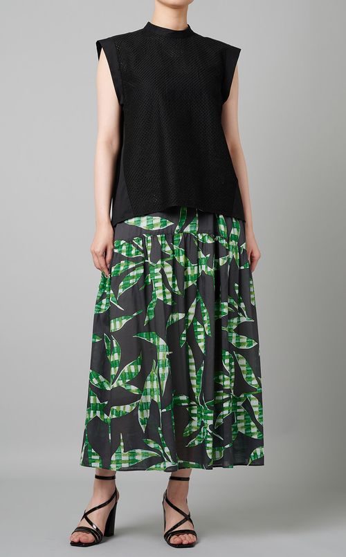 フレンチスリーブエンブロイダリーブラウス