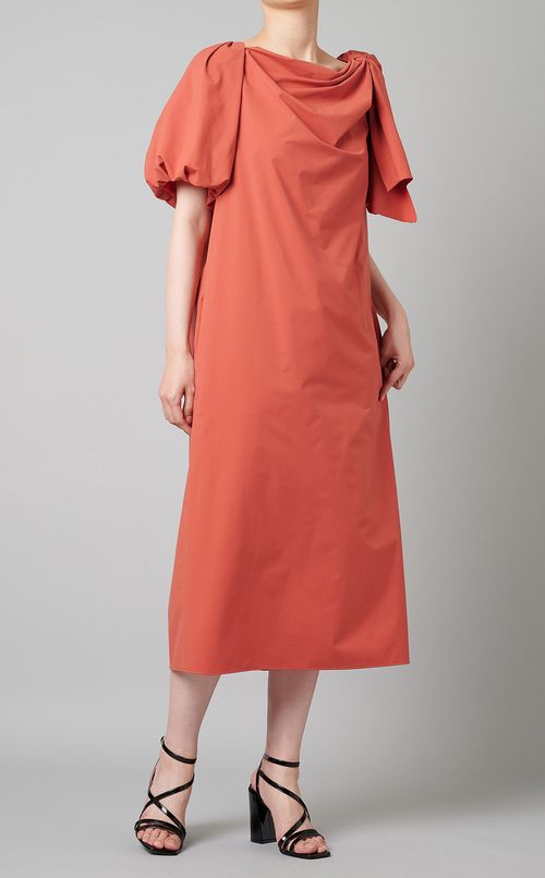 リボンデザインサックドレス