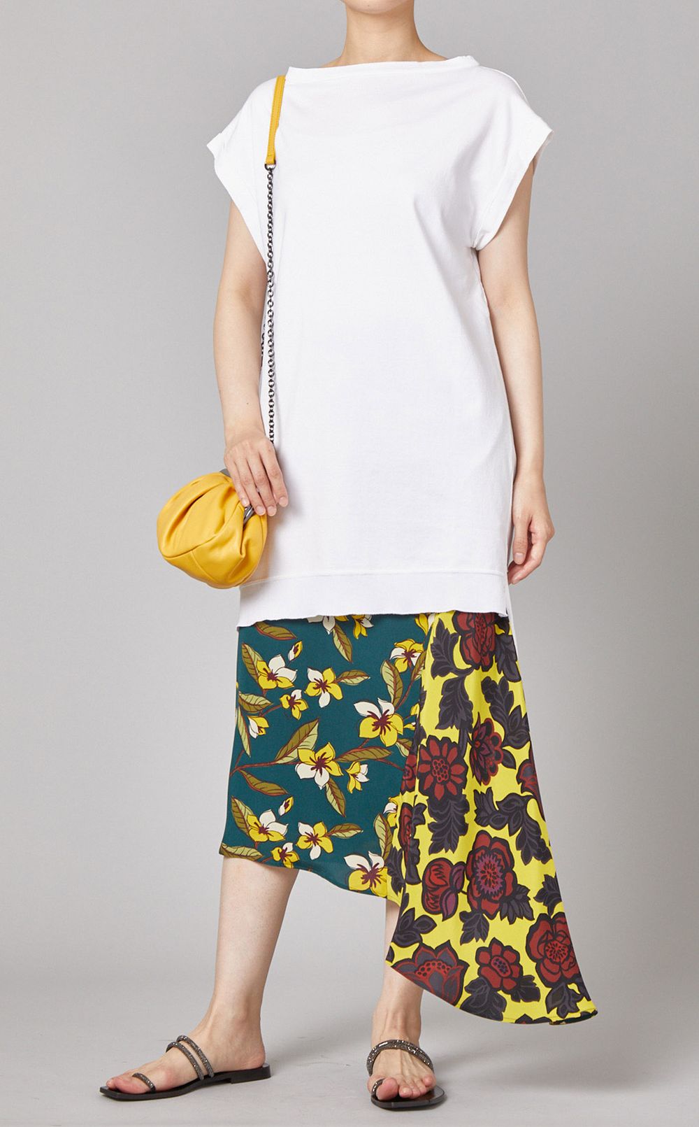 Max Mara アシンメトリースカート Weekend Max Mara|アシンメトリーヘムプリントスカート