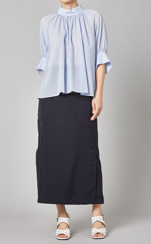 ギャザーデザインブラウス